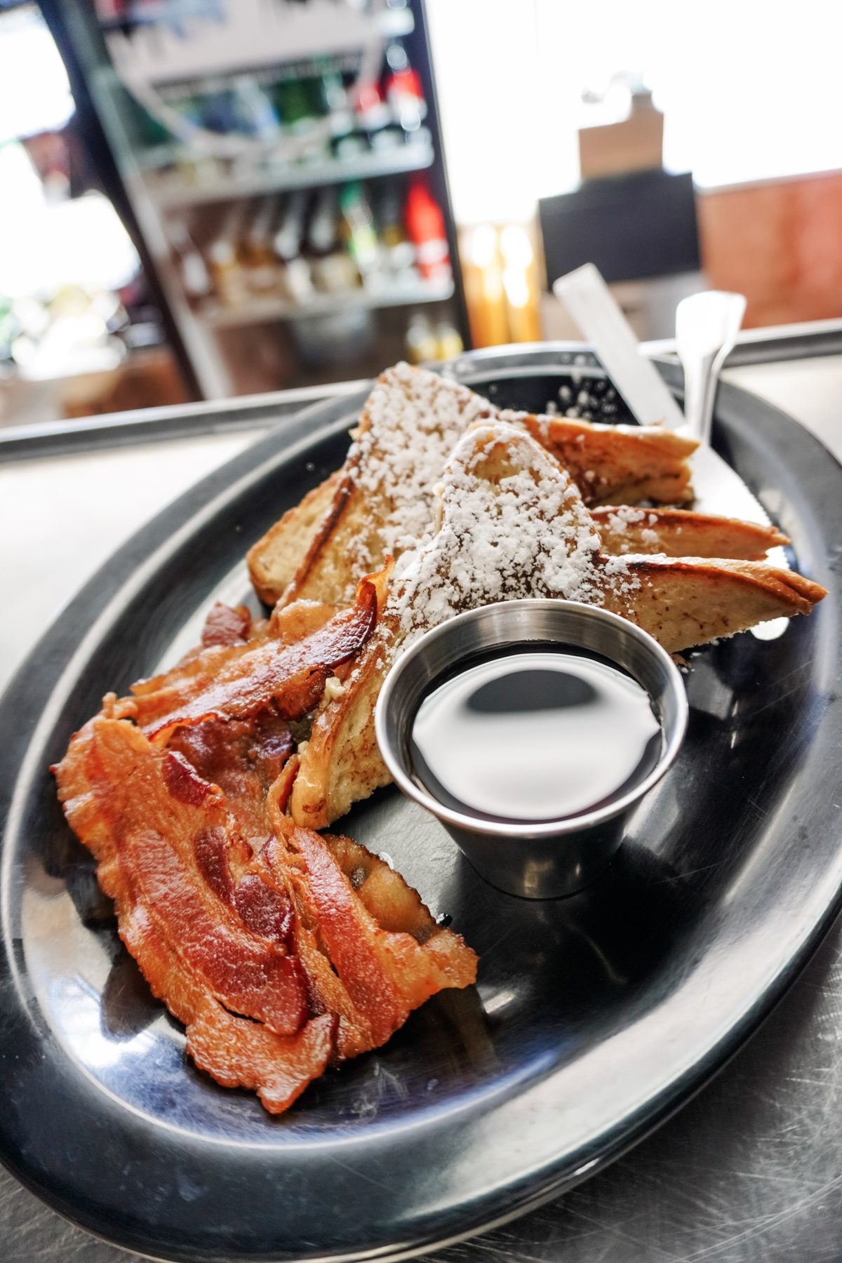 French toast and bacon at Sak's Deli